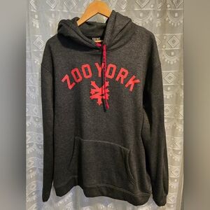 Zoo New York Unbreakable Dark Gray Sweatshirt Hoodie Red Logo Men's XXL 2XL